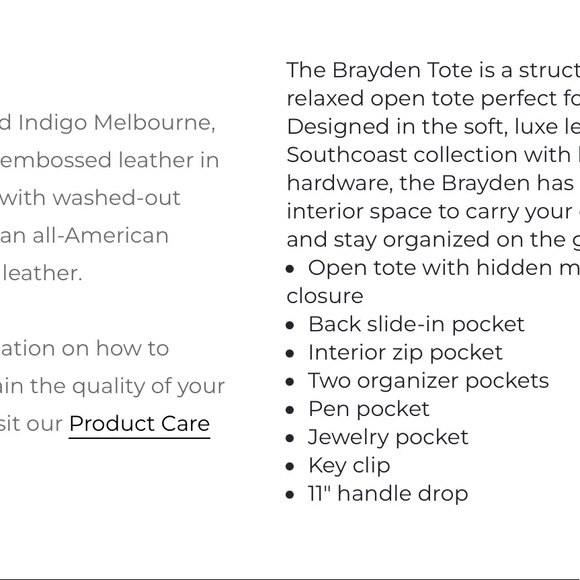 Brahmin NWOT Rare Brayden Tote in Washed Indigo Large! NEW LOWER PRICE! - Picture 10 of 10